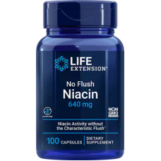 Life Extension No Flush Niacin 640 mg, 100 capsules